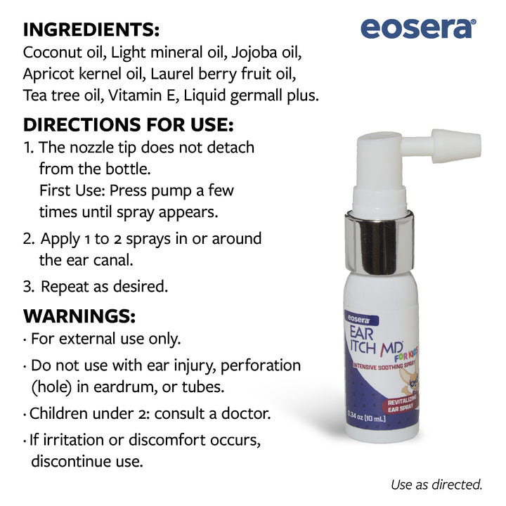 eosera® EAR ITCH MD®, Dry Itchy Ear Relief Oil Spray, Botanical Spray