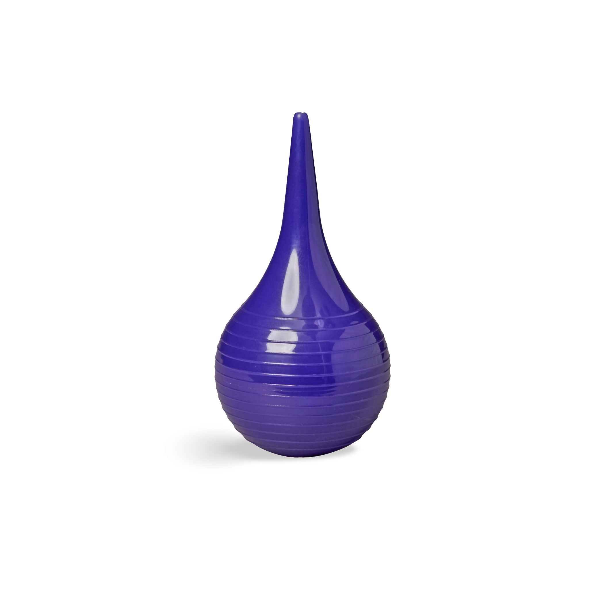 purple rubber bulb for flushing out ears after using Ear Wax MD