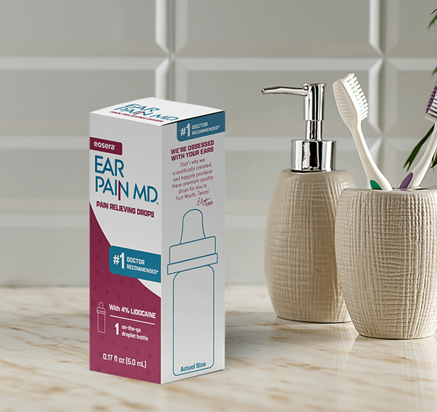#1 doctor-recommended* brand for temporary ear pain relief.